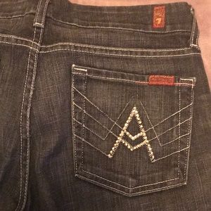 7 For All Mankind Jean W/Swarovski Crystal Pockets